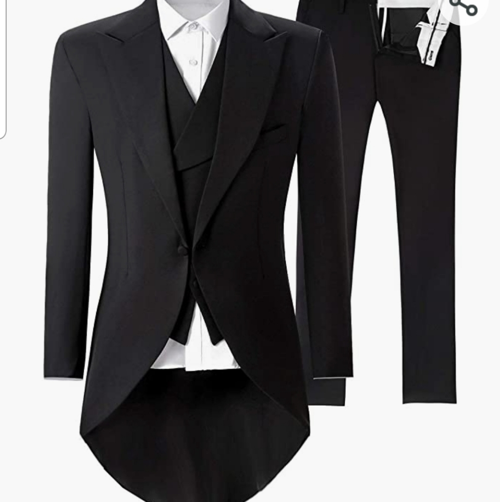 Mens Two Piece Tailcoat Suit